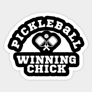 Pickleball WINNING CHICK, peddle ball, fun time playing pickleball Sticker